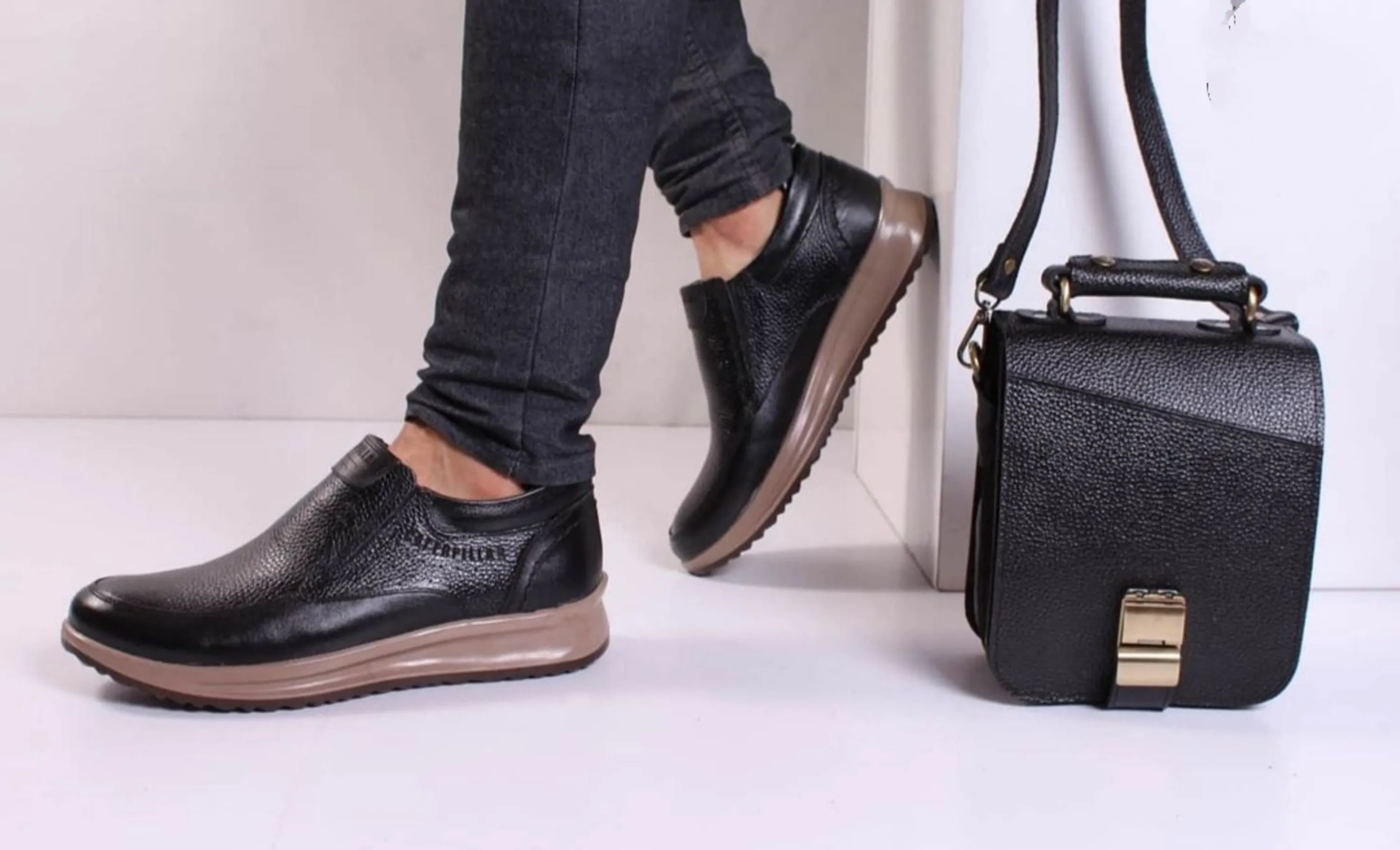 کفش  چرم  مردانه مدل کاتر کشی 